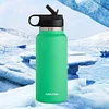 40oz Insulated Cup Mug Straw Lid Stainless Steel Thermos Water Bottle Wide Mouth