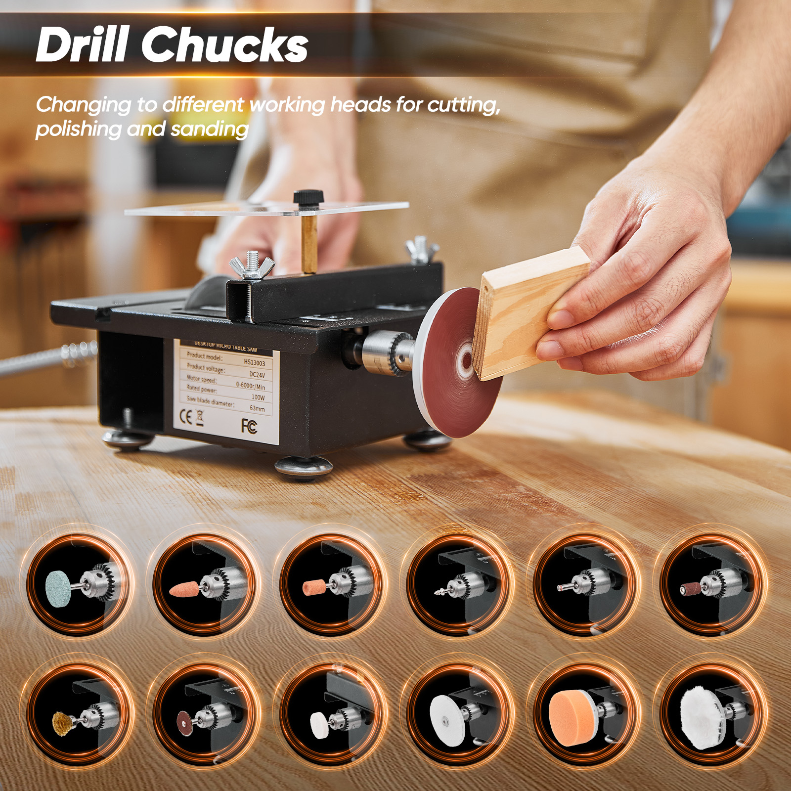 SAKER Mini Multifunctional Table Saw