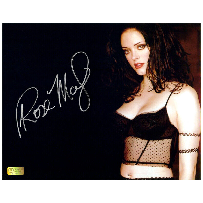 Rose McGowan Autographed Sexy Portrait 8x10 Photo Poster painting