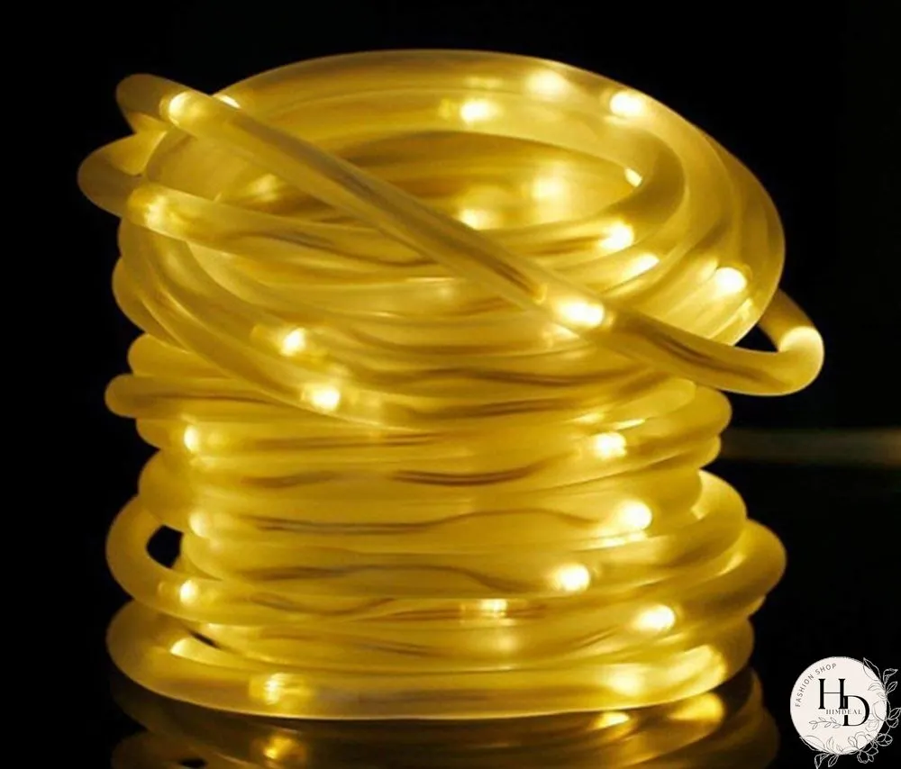 10M 100LED Solar Rope Tube for Garden Lights Waterproof IP67 50LED Solar Powered Lamp Christmas Wedding Lamp Outdoor String Light