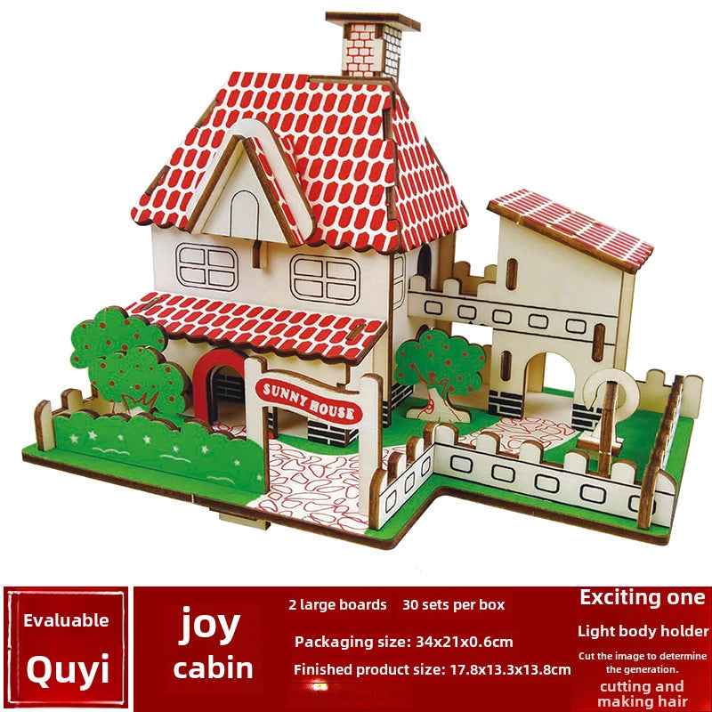 Stall Supply Children’s Wooden 3D Puzzle Adult Puzzle Christmas Building Handmade Educational Model Toy