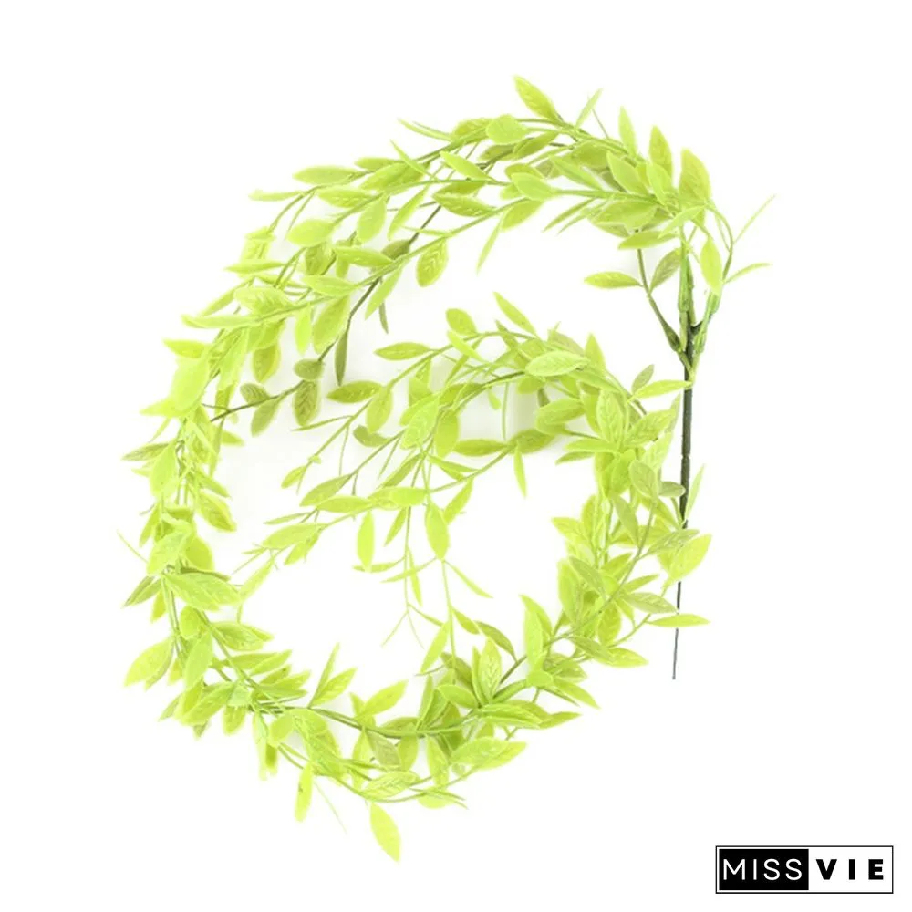 170/100 cm Artificial Willow Leaves Garland Faux Wreath Wedding Backdrop Home Wall Decor 10/8/5/4/2/1 pcs