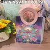DIY 5D Diamond Art Painting Handbag with Round Handle Diamond Painting Kit Handbag Diamond Painting Bag for Women Casual Shopping Travel Daily Use