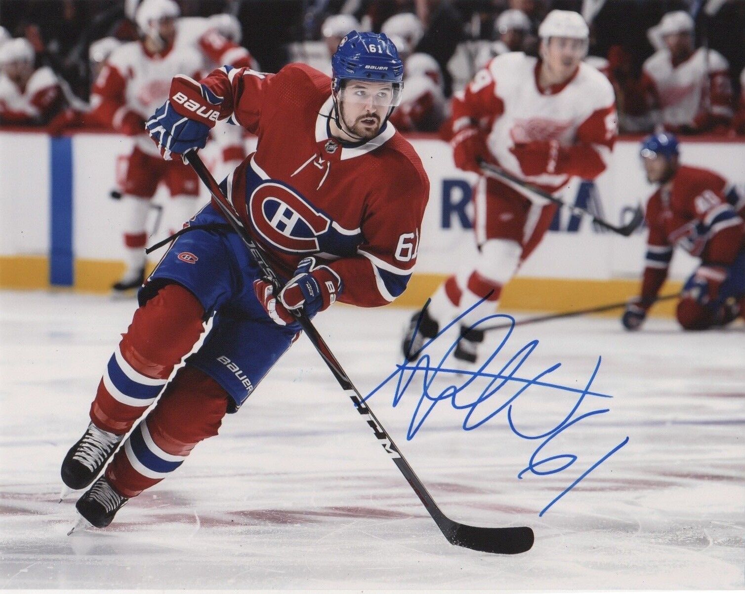 Montreal Canadiens Xavier Ouellet Signed Autographed 8x10 NHL Photo Poster painting COA #4