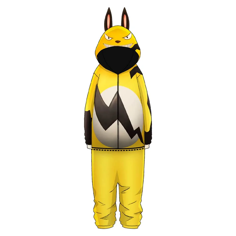 Game Palworld 2024 Grizzbolt Yellow Jumpsuit Sleepwear Outfits Cosplay Costume Halloween Carnival Suit