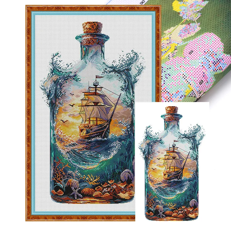 『Joy Sunday』Ship - 14CT Stamped Eco-Friendly Cotton Thread Cross Stitch(41*66cm)