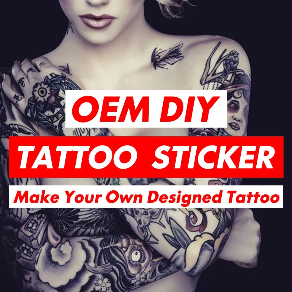 Customized Personalized Waterproof Temporary Tattoo Sticker DIY Fake Tatoo, Make Your Own design Tattoo For Logo/wedding