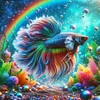 Diamond Painting -DIY Full Square Drill Colorful Fish(30*30CM)