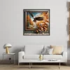 Eagle Out Of Frame - 14CT Stamped Cross Stitch - 40*40cm - Animal