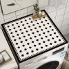 Geometric Washing Machine Oven Refrigerator PU Leather Cover Mat Modern Home Laundry