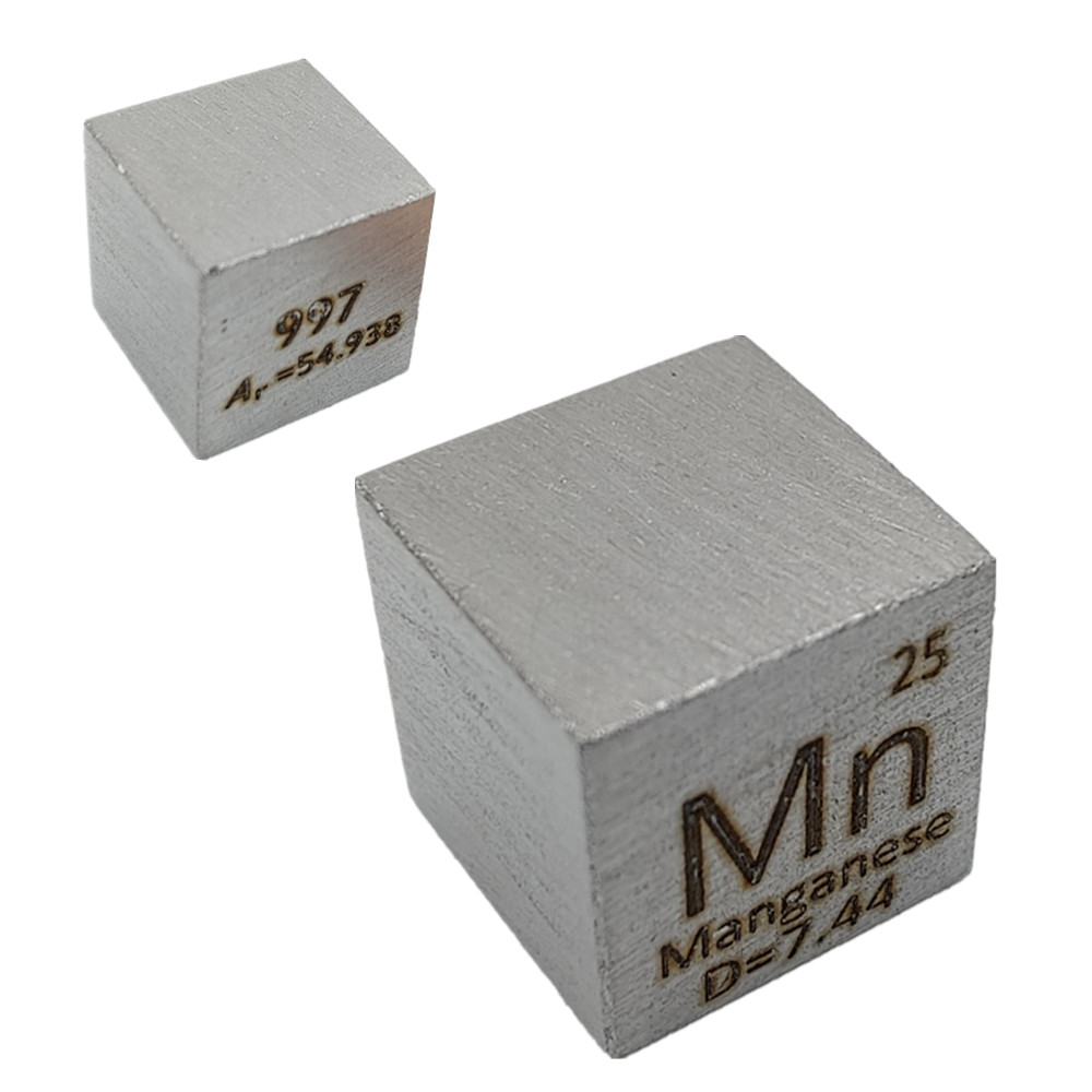 thumbnail image 2 of Pure Manganese Metal Cube - 10mm, 99.97% Density Mn For Element Collection & Display 2 of 11