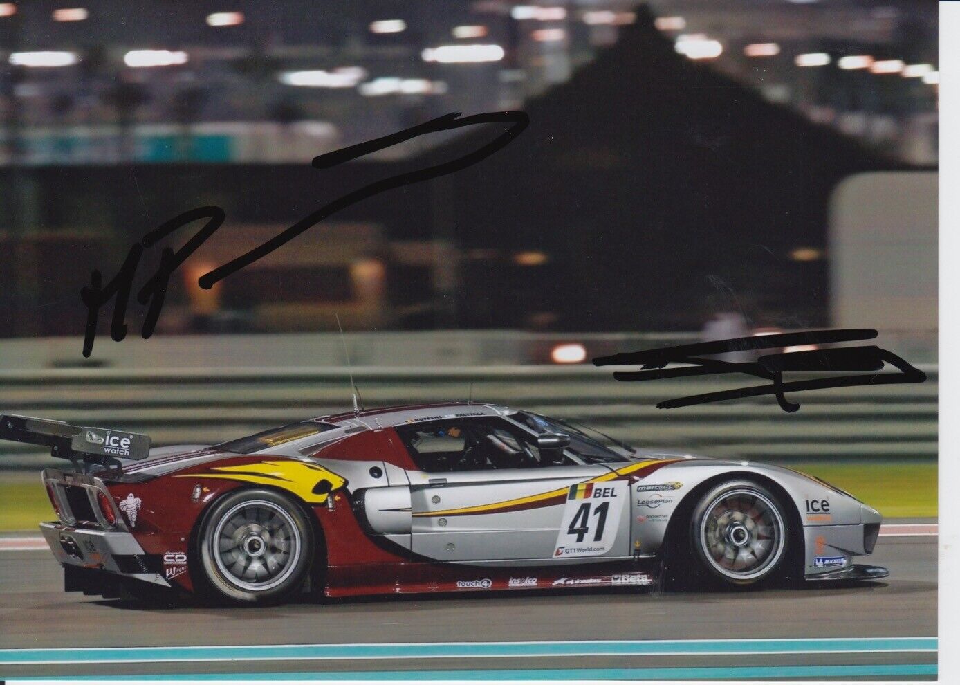 Markus Palttala, Renaud Kuppens Hand Signed 7x5 Photo Poster painting - FIA GT Championship 2.