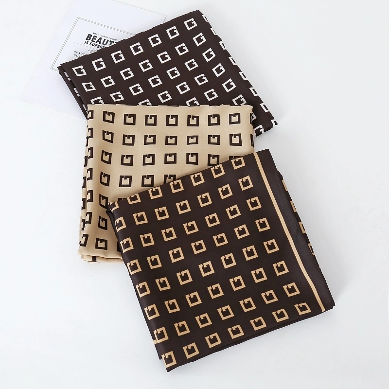 Women's Casual Printing Satin Polyester Silk Scarf