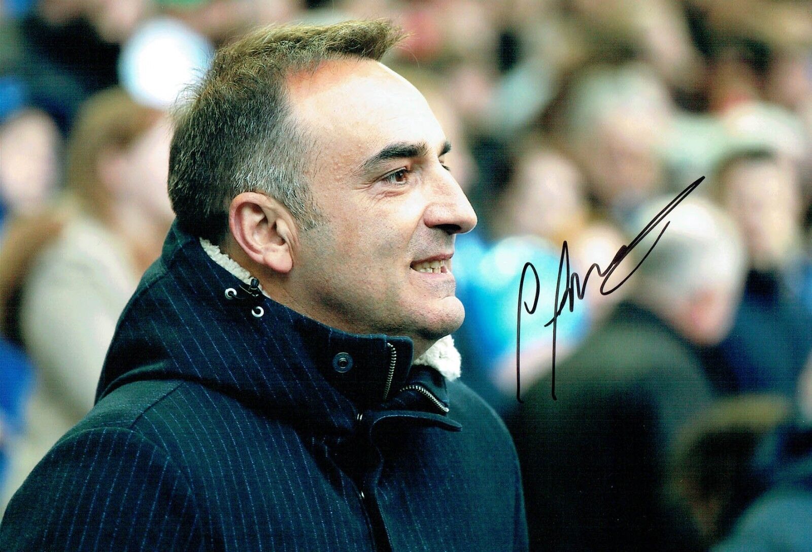 Carlos CARVALHAL Swansea City Manager SIGNED 12x8 Photo Poster painting C AFTAL Autograph COA