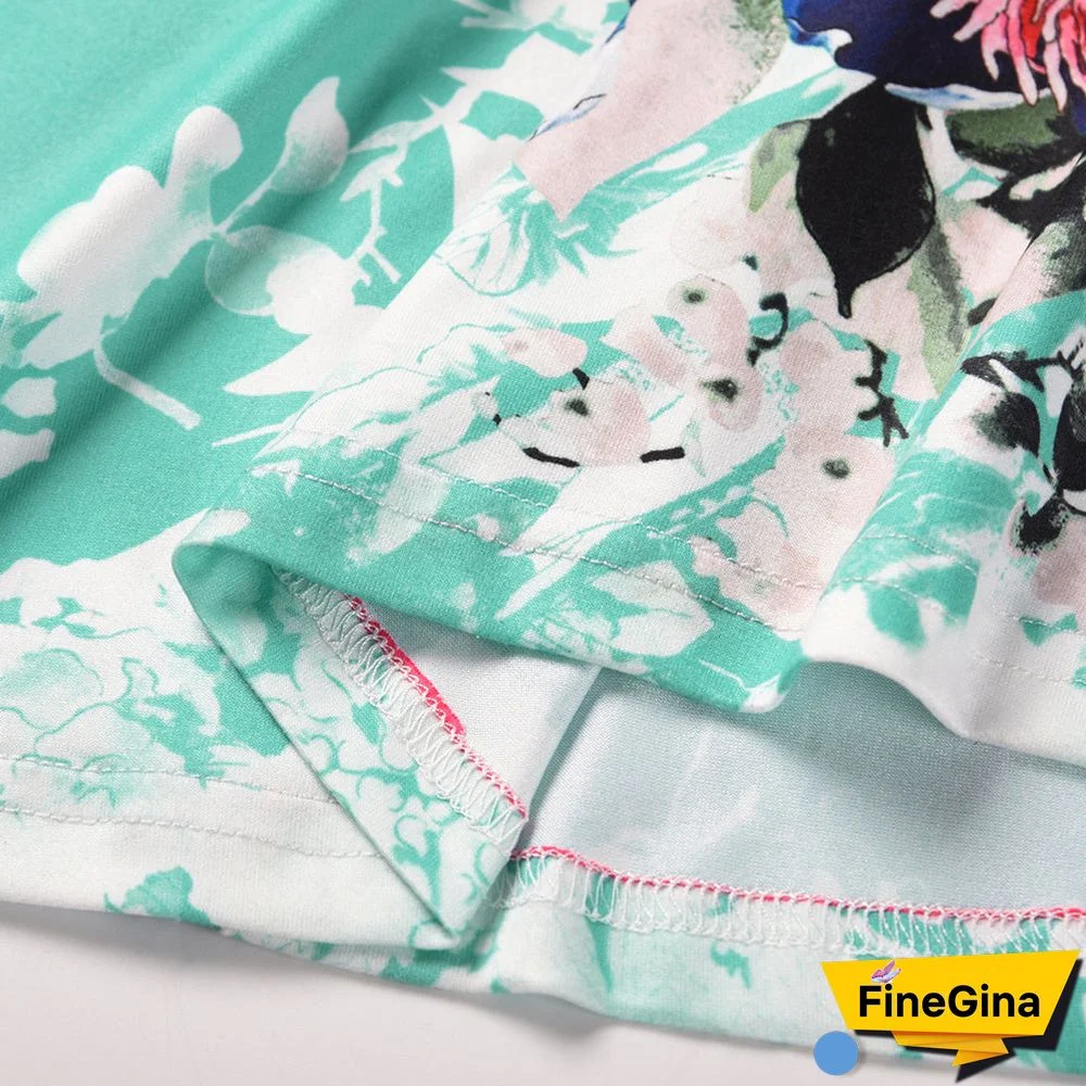 Off Shoulder Short Sleeve Floral Maxi Dress