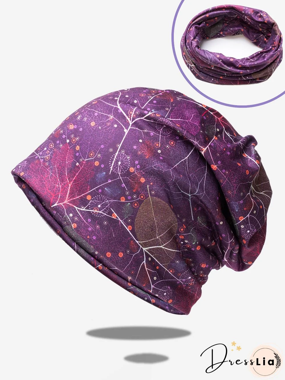 Women Casual All Season Leaf Printing Breathable Commuting Standard Polyester Cotton Regular Hats