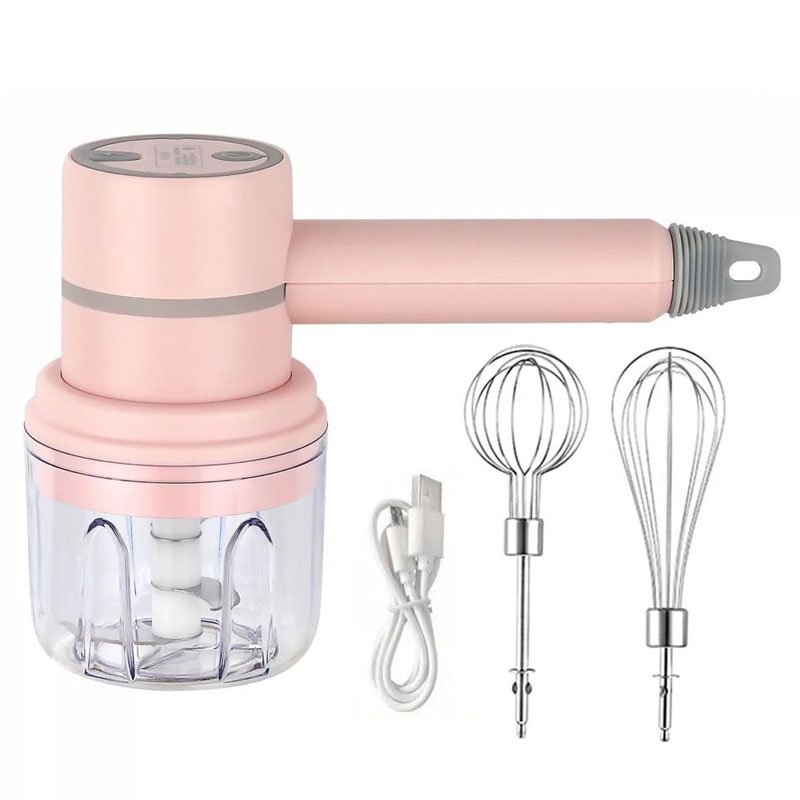 3-Speed ​​Mini Mixer Electric Food Mixer 2-in-1 Handheld Food Chopper Whisk Egg Beater | IFYHOME