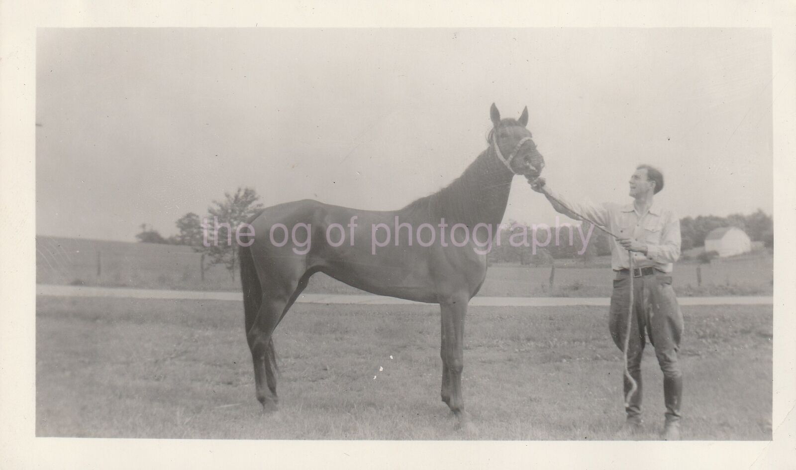 FOUND Photo Poster painting Original B and W Snapshot Photo Poster paintingGRAPHYHORSE DD 810 25