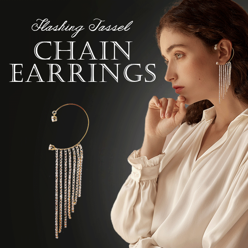 Flashing Tassel Chain Earrings