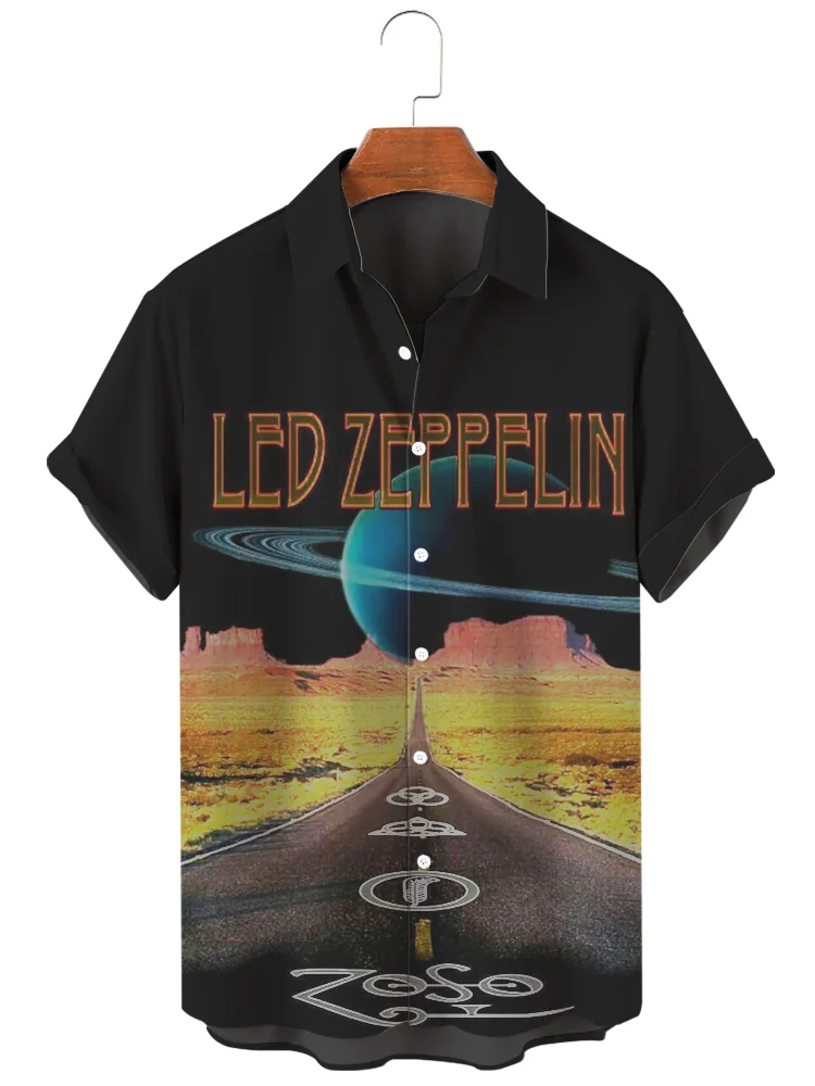 Teecade Teecade Led Zeppelin Art Print Shirt