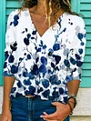 Long Sleeve Casual Floral Tops