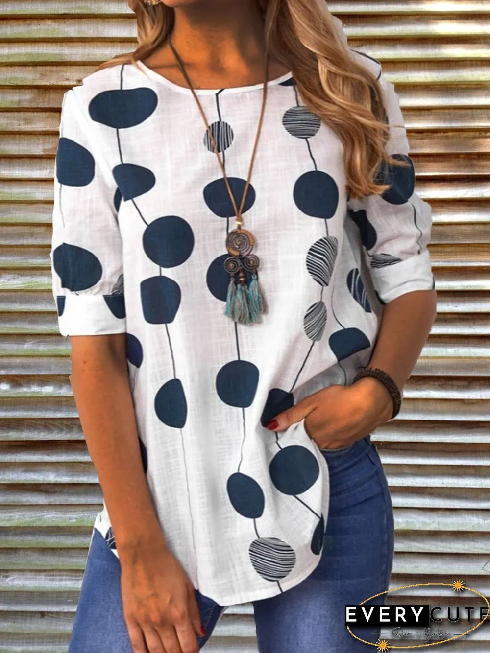 Crew Neck Blouse
