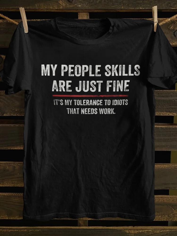 Teecade Teecade My People Skills T-shirt