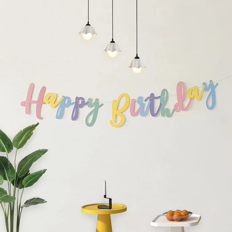 Baby Happy Birthday Colorful Banner