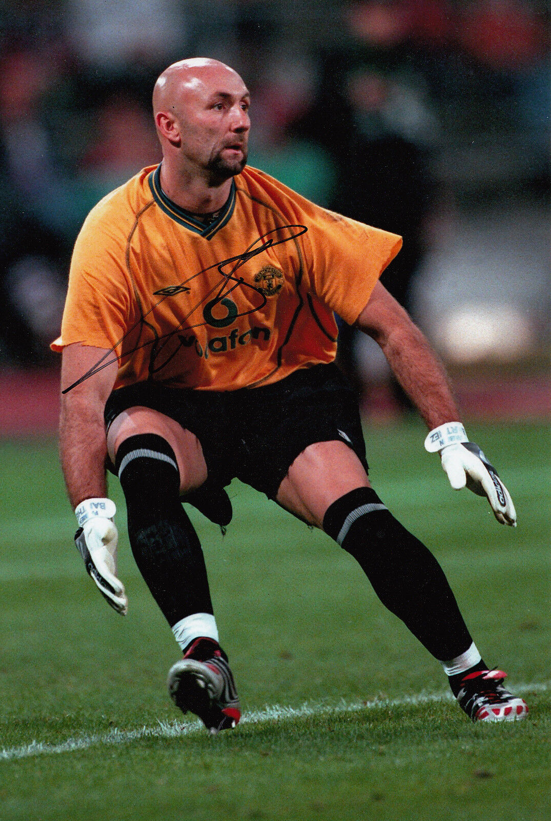 Fabien Barthez Hand Signed Manchester United 12x8 Photo Poster painting 10.