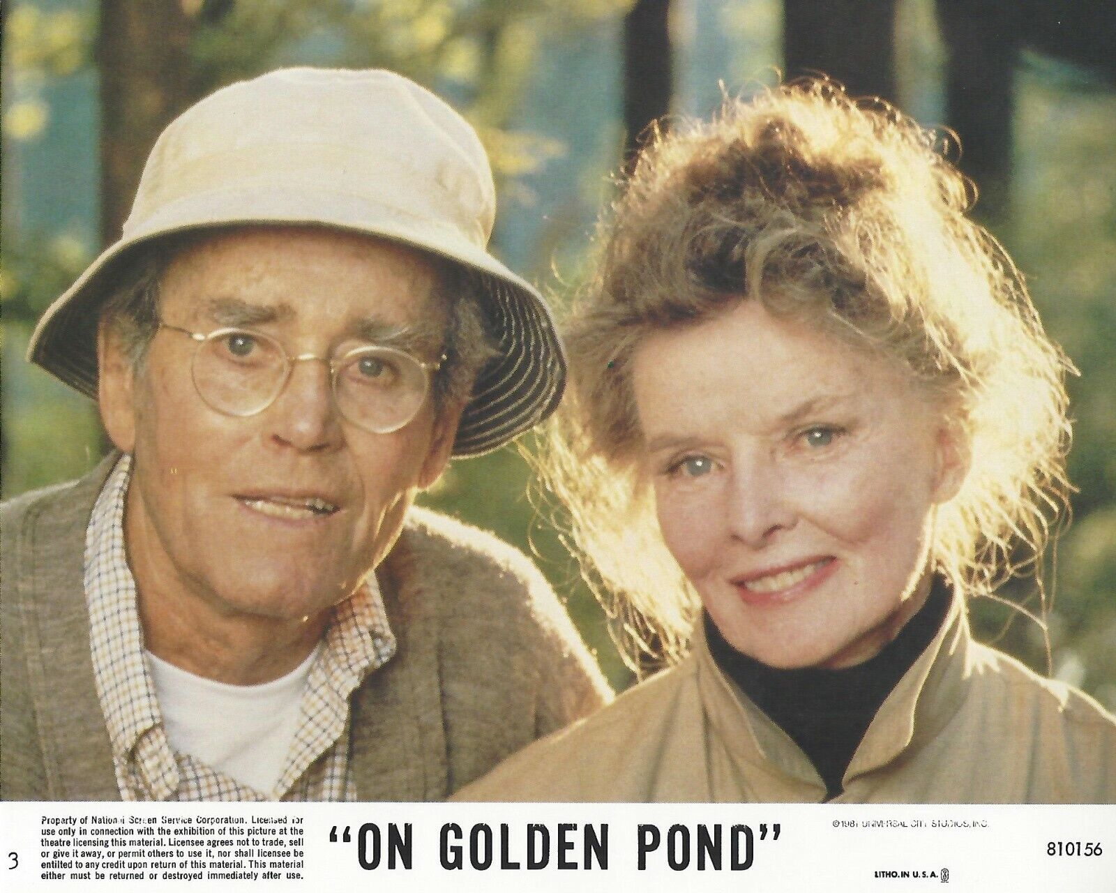 On Golden Pond Original 8x10 Lobby Card Poster 1981 Photo Poster painting #3 Fonda Hepburn