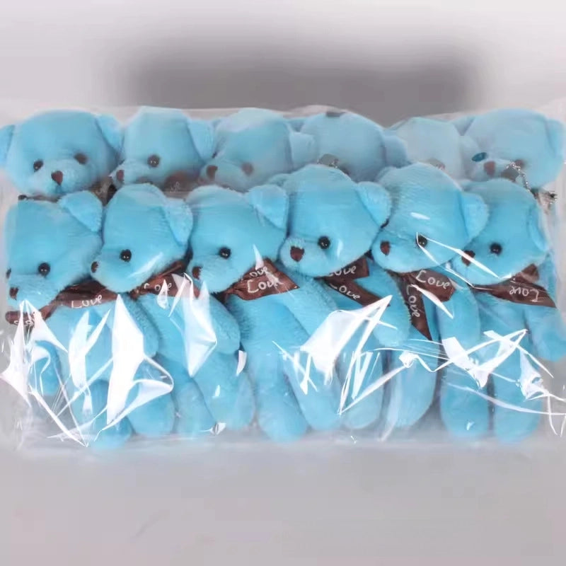 Conjoined Bear Pendant Bouquet Bear Plush Toy Doll Bag Clothes Hanging Accessories Wedding Gift Doll