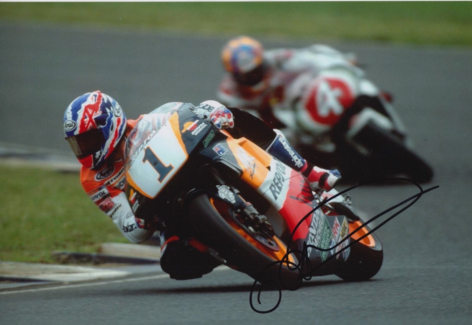 Mick Doohan Hand Signed Photo Poster painting 12x8 Repsol Honda MotoGP 4.