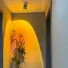 Sunset Lamp Ceiling Spotlgiht Lighting Surface Mount Entryway Photo Painting Wall Sconces Angle Adjustable Red Halo Rotatable Ceiling Lamps for Bedroom Living Room Decor