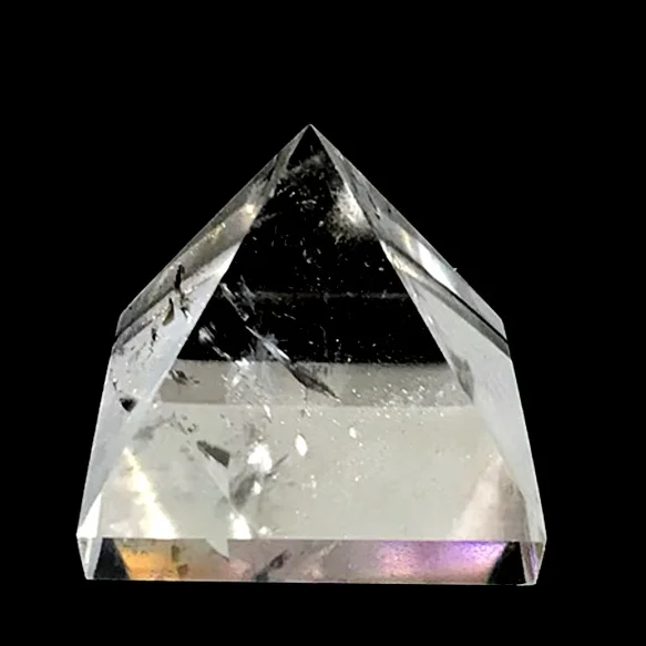 white crystal pyramid natural pyramid raw stone polished