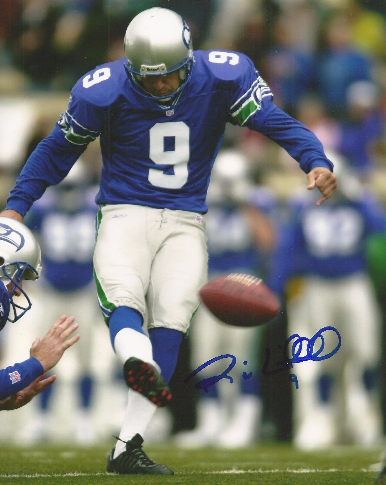 RIAN LINDELL SIGNED SEATTLE SEAHAWKS 8x10 Photo Poster painting #1 with COA