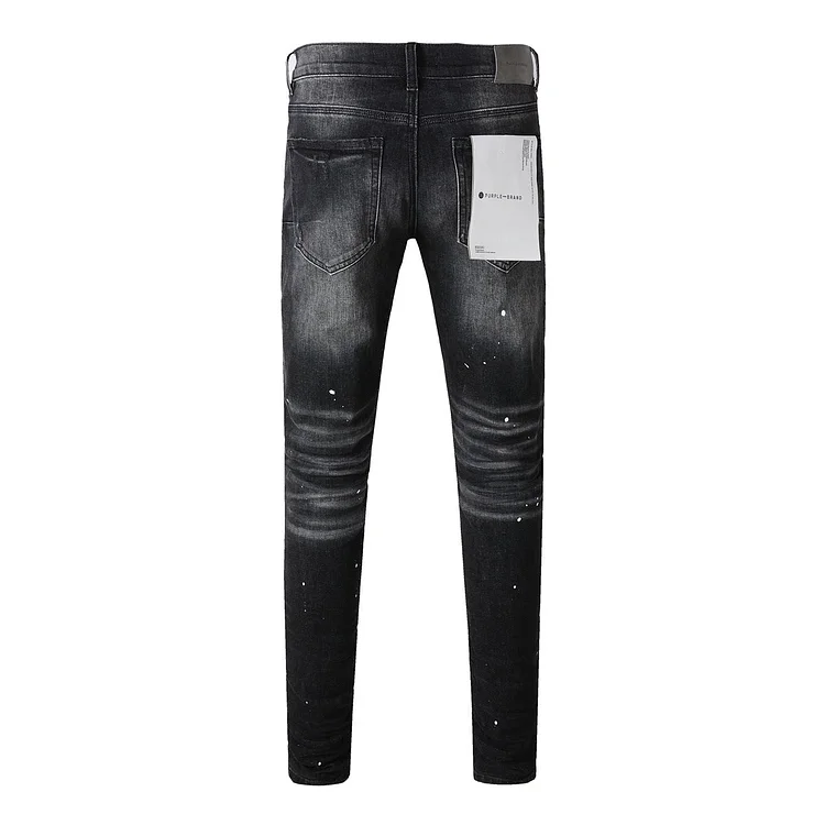 Purple Brand Jeans Paint Print Worn Jeans