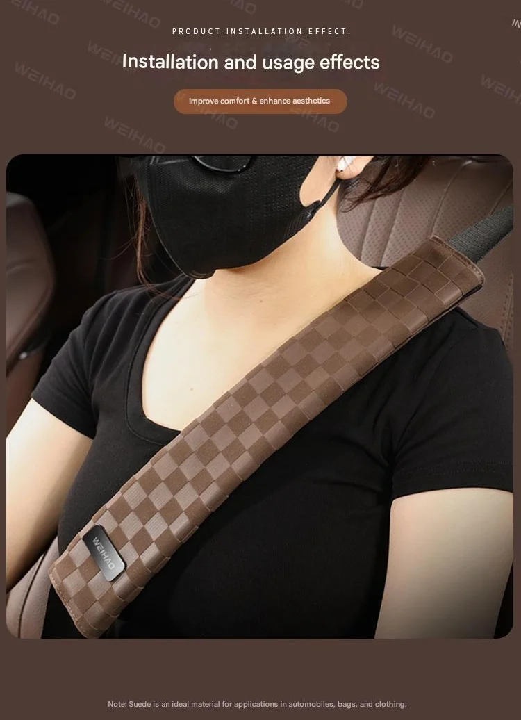 Car suede premium seat belt shoulder pads(2Pcs)