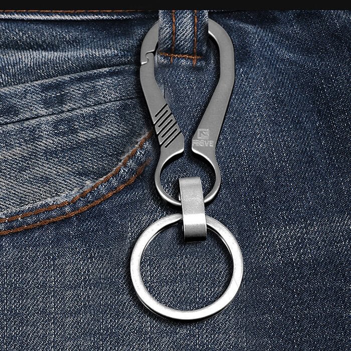 Titanium Carabiner Keychain Clip Lightweight & Quick Release