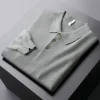 Men's business casual knitted polo shirt sweater