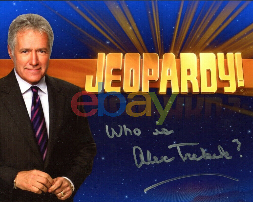 Alex Trebek Jeopardy Signed 8x10 Photo Poster painting Autograph Auto reprint