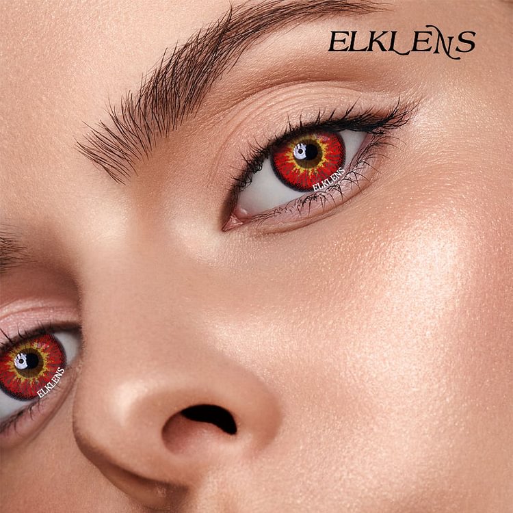 ELKLENS Snow Red Colored Contact Lenses