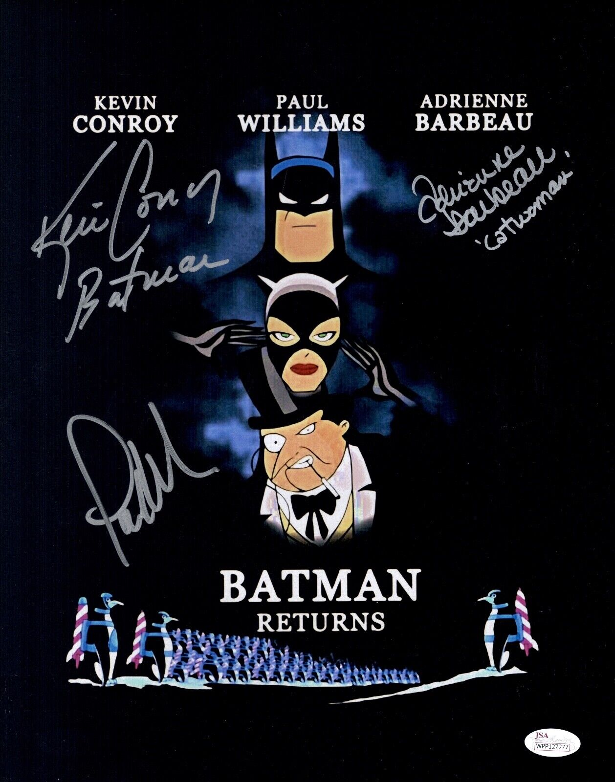 KEVIN CONROY Batman Animated Series Cast X3 Signed 11x14 Photo Poster painting JSA COA