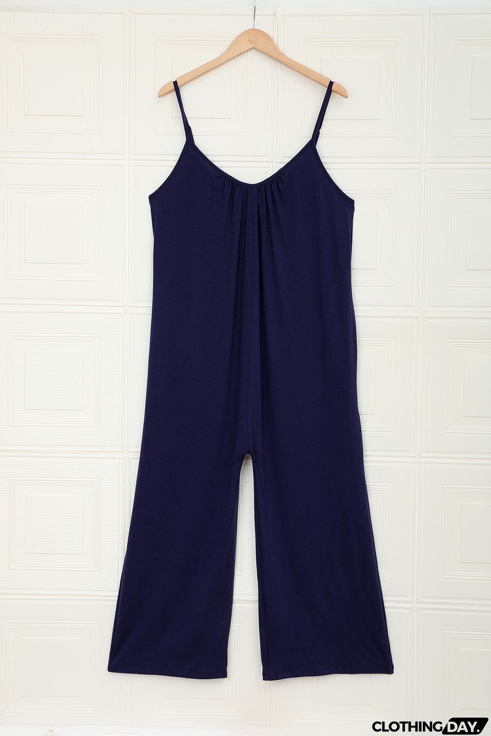 Spaghetti Straps Wide Leg Pocketed Jumpsuits