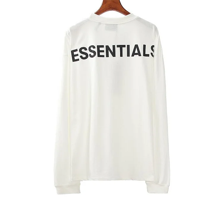 Fog Essentials Long Sleeve round Neck Neck Sweatshirt Double Line High Street Back 3M Reflective Men's and Women's Same Long Sleeve