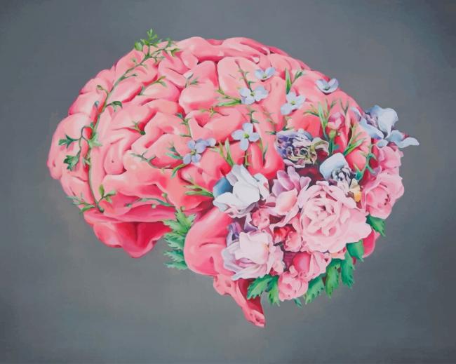 

Floral Human Brain – Paint By Numbers - 40*50CM, 501 Original