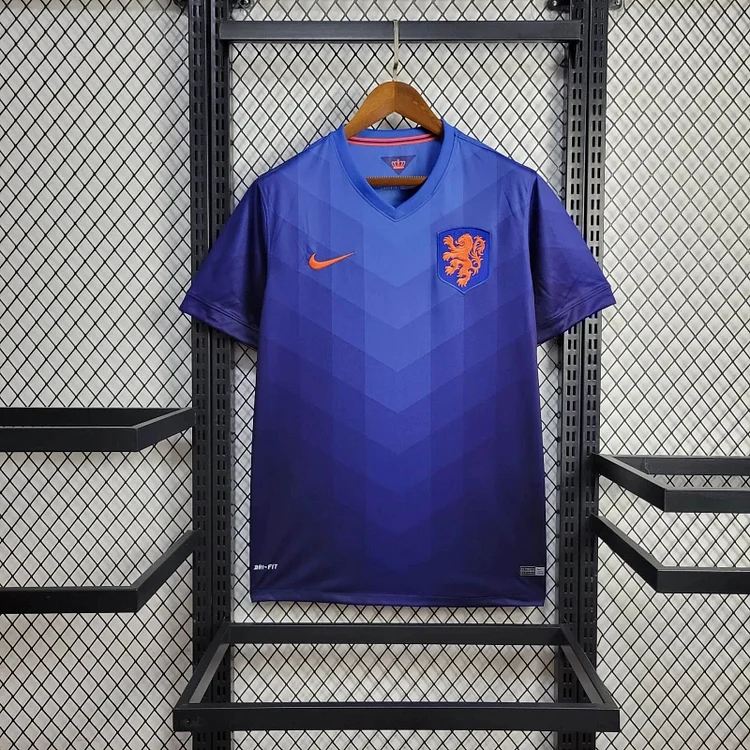 Netherlands 2014 Retro Away Football Shirt 