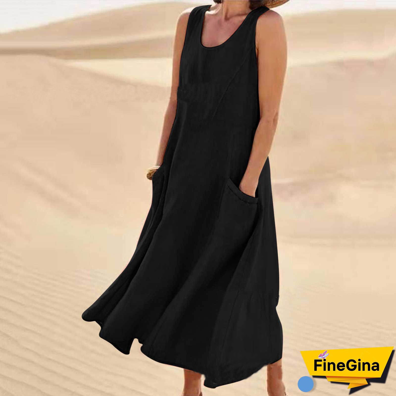 Regular Fit Cotton Blends Casual Dresses