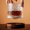 Tumbler Whiskey Glass Water Cup With Base, Rotating Cup, Rotating Decompression Cup, Brandy Cup, Creative Foreign Wine Cup