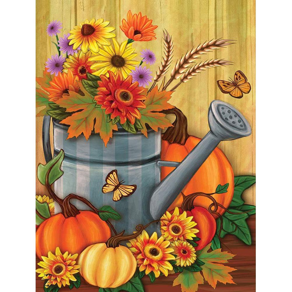 

Pumpkin Flower-Square Drill Diamond Painting-30*40CM, 501 Original