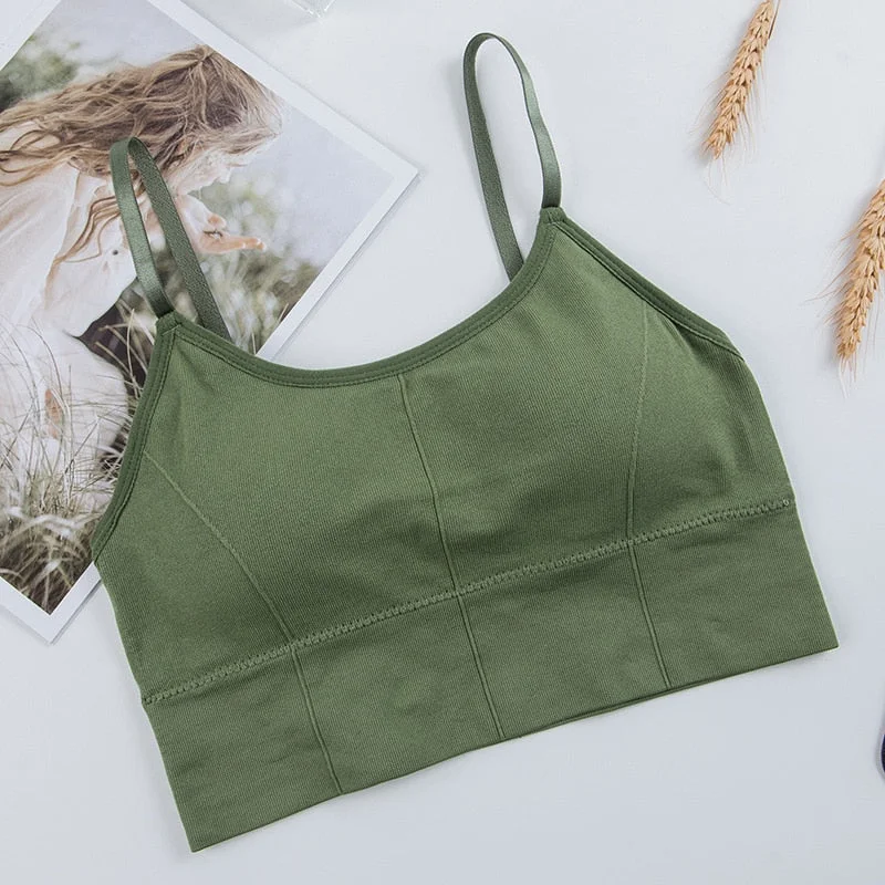 Sexy Bra Underwear Bas For Women Bralette Seamless Padded Bra Lingerie Cotton Wireless Fitness Tops Brassiere Bra Solid New